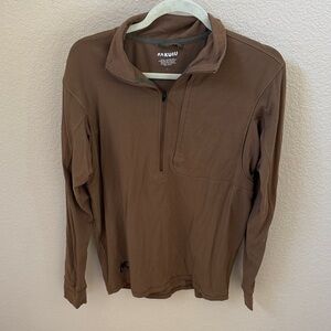 KUIU Earth-Tone Quarter-Zip Top